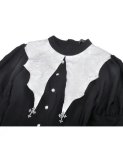 Robe Noire Et Blanche DARK IN LOVE 'bat' -DISCOBOLE Soldes 1000x6642 900