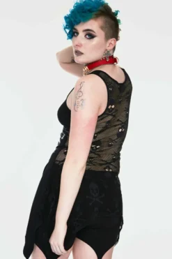 Top Gothique JAWBREAKER 'pentagram' -DISCOBOLE Soldes 11462 900