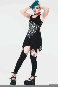 Top Gothique JAWBREAKER 'pentagram' -DISCOBOLE Soldes 11463 900
