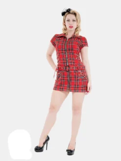 Robe Punk H&R LONDON 'red Bondage'