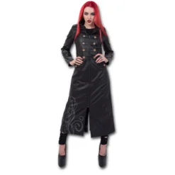 Spiral Manteau Gothique Tribal En Simili Cuir -DISCOBOLE Soldes 1477581443 2678