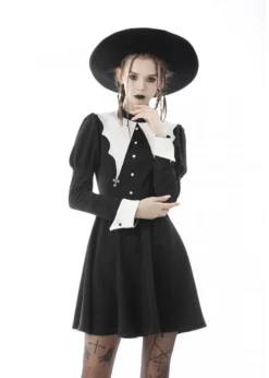 Robe Noire Et Blanche DARK IN LOVE 'bat' -DISCOBOLE Soldes 2002 900