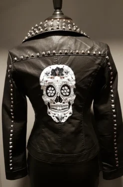 Perfecto Simili Cuir 'Mexican Skull' 7 Perfecto Simili Cuir 'Mexican Skull' -DISCOBOLE Soldes 20171201 182508 900