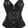 Corset Gothique Brocarde Noir 1 Corset Gothique Brocarde Noir -DISCOBOLE Soldes 20 900