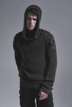 Pull Tricot PUNK RAVE 'cotte De Maille' -DISCOBOLE Soldes 2608039064202503580500785 900