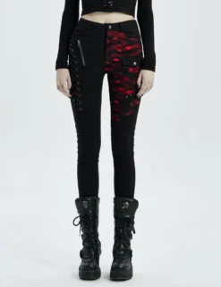 Pantalon Femme PUNK RAVE 'red Nebula'