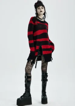 Pull Oversize PUNK RAVE 'red Moon' -DISCOBOLE Soldes 2608039064202503580502637 900