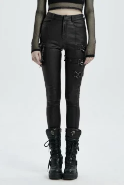 Pantalon Femme PUNK RAVE 'coeur Noir'