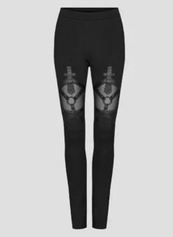 Leggings PUNK RAVE 'gothic Cross' -DISCOBOLE Soldes 2608039064202503580503077 900