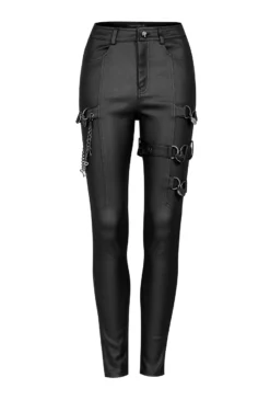 Pantalon Femme PUNK RAVE 'coeur Noir' -DISCOBOLE Soldes 2608039064202503580505404 900