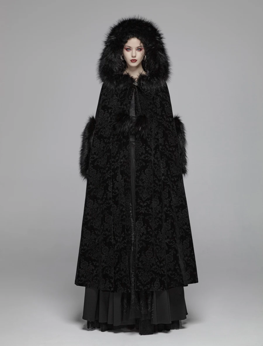 Longue Cape PUNK RAVE 'nébuleuse Noire' 5 Longue Cape PUNK RAVE 'nébuleuse Noire' – Image 3