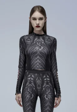 Haut Imprimé PUNK RAVE 'skeleton'