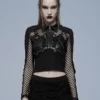 Veste Crop Top PUNK RAVE 'Geindra' -DISCOBOLE Soldes 2608039064202503580514507 900
