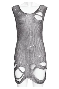 Haut Destroy PUNK RAVE 'ripped Silver' -DISCOBOLE Soldes 2641021629215172025035805000671 900