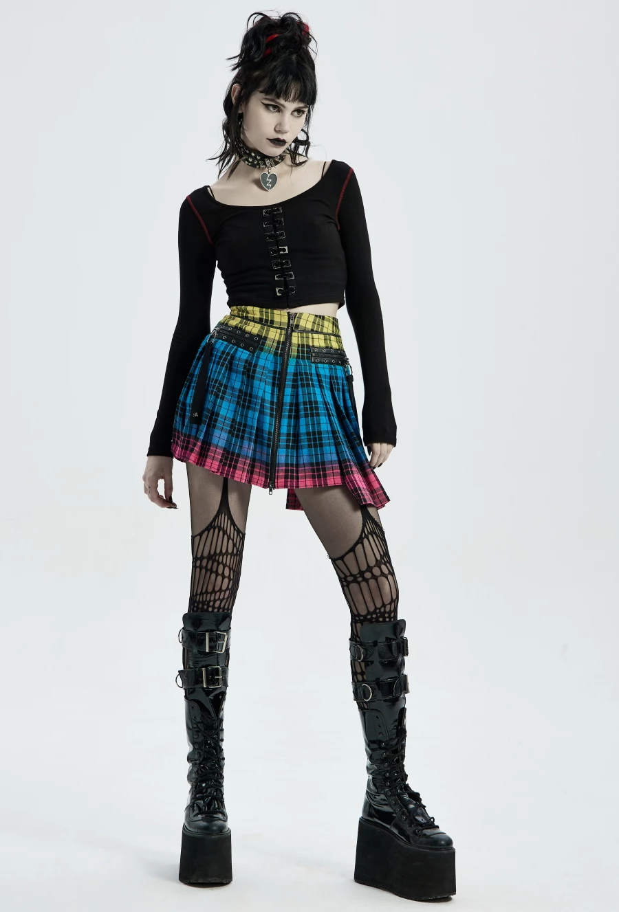 Mini Jupe Plissée PUNK RAVE 5 Mini Jupe Plissée PUNK RAVE – Image 3