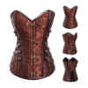 Corset Steampunk Marron 2 Corset Steampunk Marron -DISCOBOLE Soldes 2837brown