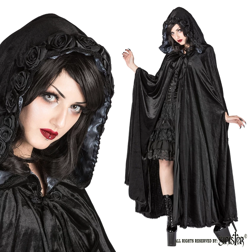 Cape Gothique SINISTER Noire Et Grise 3 Cape Gothique SINISTER Noire Et Grise