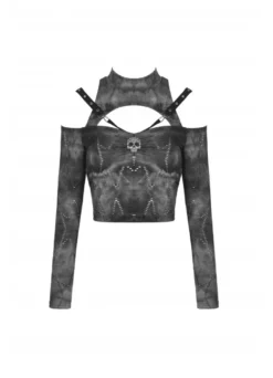 Crop Top DARK IN LOVE 'skull' -DISCOBOLE Soldes 664x1000110 900