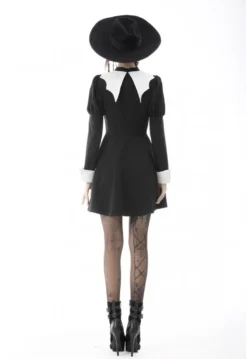 Robe Noire Et Blanche DARK IN LOVE 'bat' -DISCOBOLE Soldes 666x100034 900