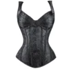 Bustier Gothique Brocarde Noir -DISCOBOLE Soldes 6682011 900