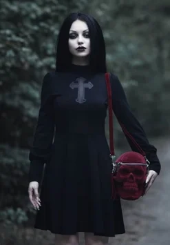 Robe Manches Longues KILLSTAR 'crossed Out' -DISCOBOLE Soldes 69363902 348264876059112 7013170799244640341 n 900