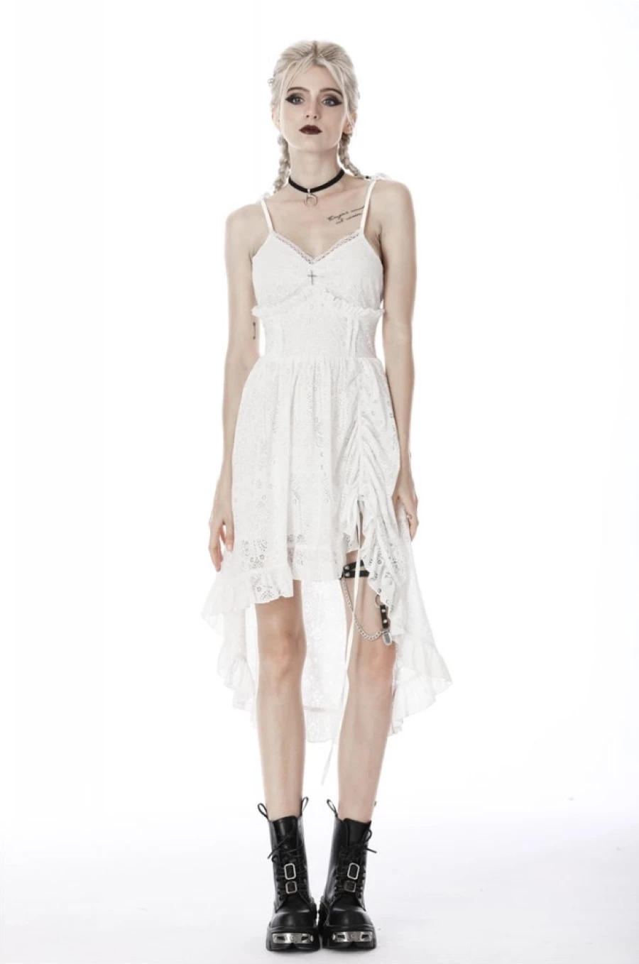 Robe Gothique Blanche DARK IN LOVE 'Aeriel' 4 Robe Gothique Blanche DARK IN LOVE 'Aeriel' â Image 2