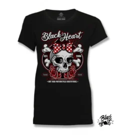 T-shirt Femme BLACK HEART 'heart Bow'