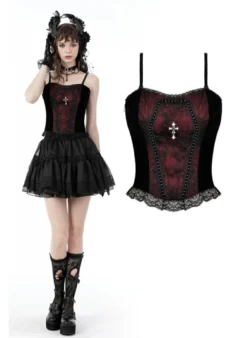 Top DARK IN LOVE 'goth Cross'
