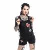 Salopette Short HEARTLESS -DISCOBOLE Soldes anti love bib brace black heartless 166 900