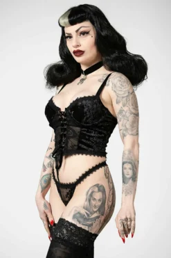 Guêpière KILLSTAR 'be Veiled' -DISCOBOLE Soldes be veiled lace basque b x1600 900