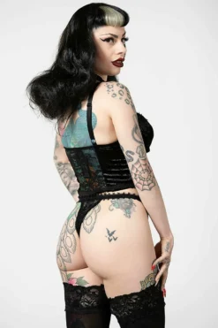 Guêpière KILLSTAR 'be Veiled' -DISCOBOLE Soldes be veiled lace basque e x1600 900