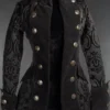 Veste Victorienne Pirate Femme -DISCOBOLE Soldes black brocade female pirate jacket 900