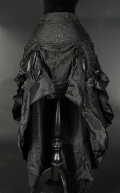 Longue Jupe Gothique à Volants -DISCOBOLE Soldes black brocade layer bustle skirt 900