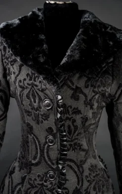 Manteau Gothique Evil Princesse -DISCOBOLE Soldes black evil princess coat 3 1