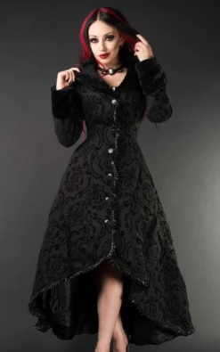 Manteau Gothique Evil Princesse -DISCOBOLE Soldes black evil princess coat dani