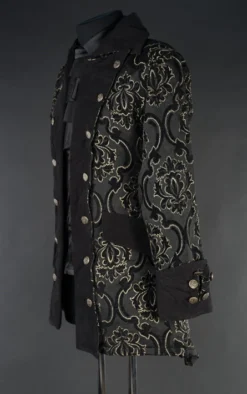 Veste Victorienne Style Pirate -DISCOBOLE Soldes black jacquard pirate jacket 12 900