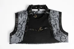 Corset Gothique Gris Et Sa Mini Cape -DISCOBOLE Soldes c03a gray 3