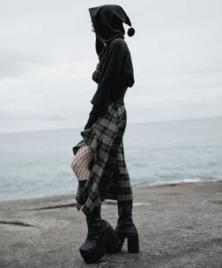 Veste Zippée PUNK RAVE 'lune Noire' -DISCOBOLE Soldes c621 900