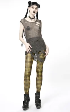 Haut Destroy PUNK RAVE 'ripped Silver' -DISCOBOLE Soldes capture one catalog19527 900