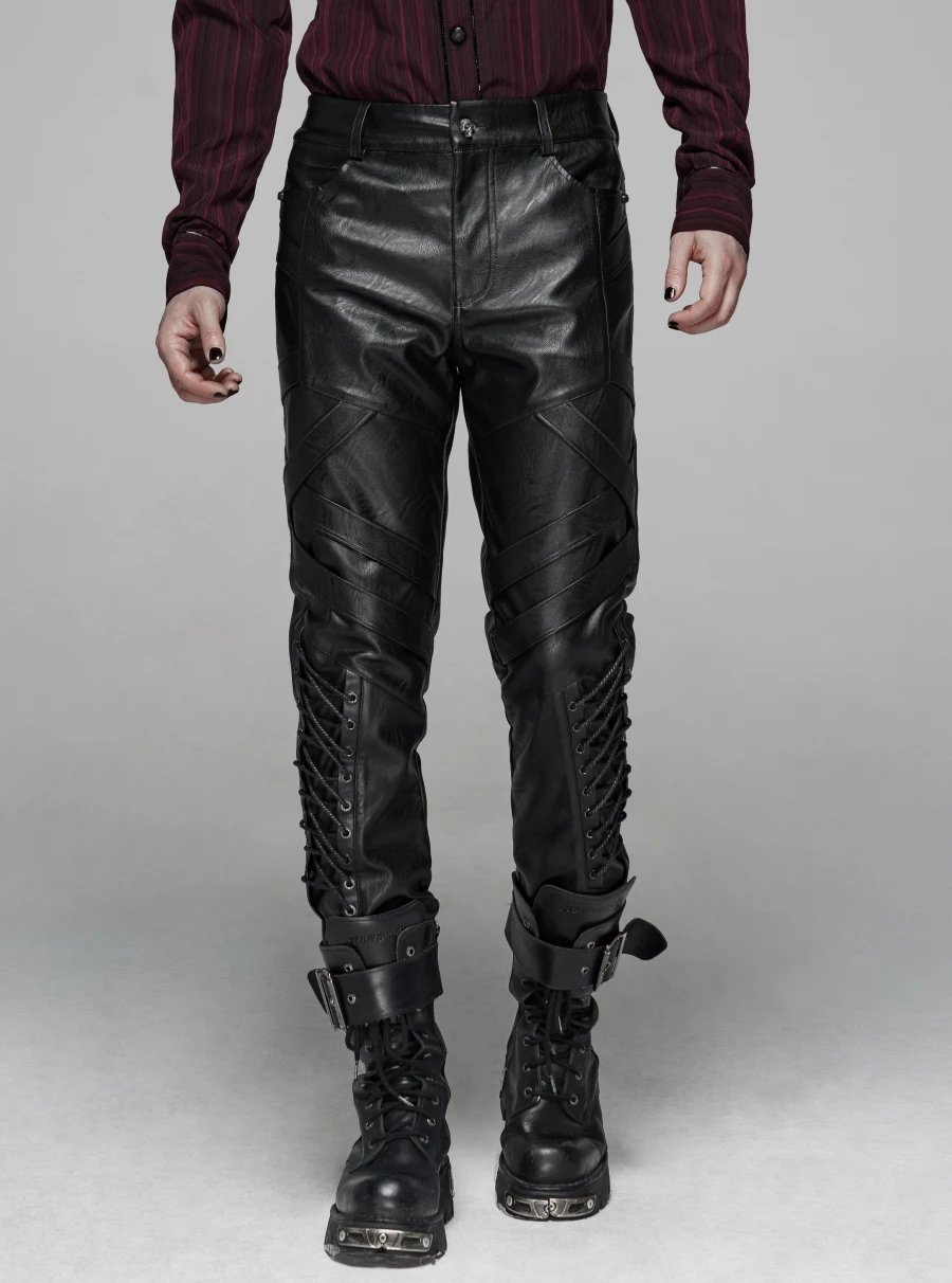Pantalon Simili Cuir PUNK RAVE 'dimguard' 3 Pantalon Simili Cuir PUNK RAVE 'dimguard'