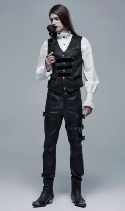 Pantalon Look Cuir PUNK RAVE 'darktas'