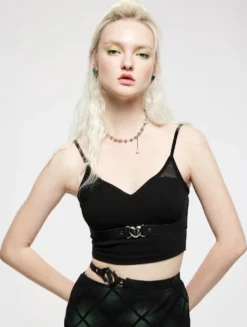 Crop Top PUNK RAVE 'Coeur Brisé'