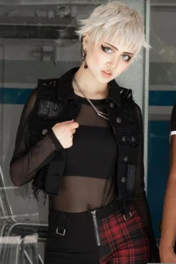 Veste Femme KILLSTAR 'come Undone' -DISCOBOLE Soldes come undone denim vest ad8921f3 be06 4ac5 abbb e0ba8a36fcb7 x1600 900