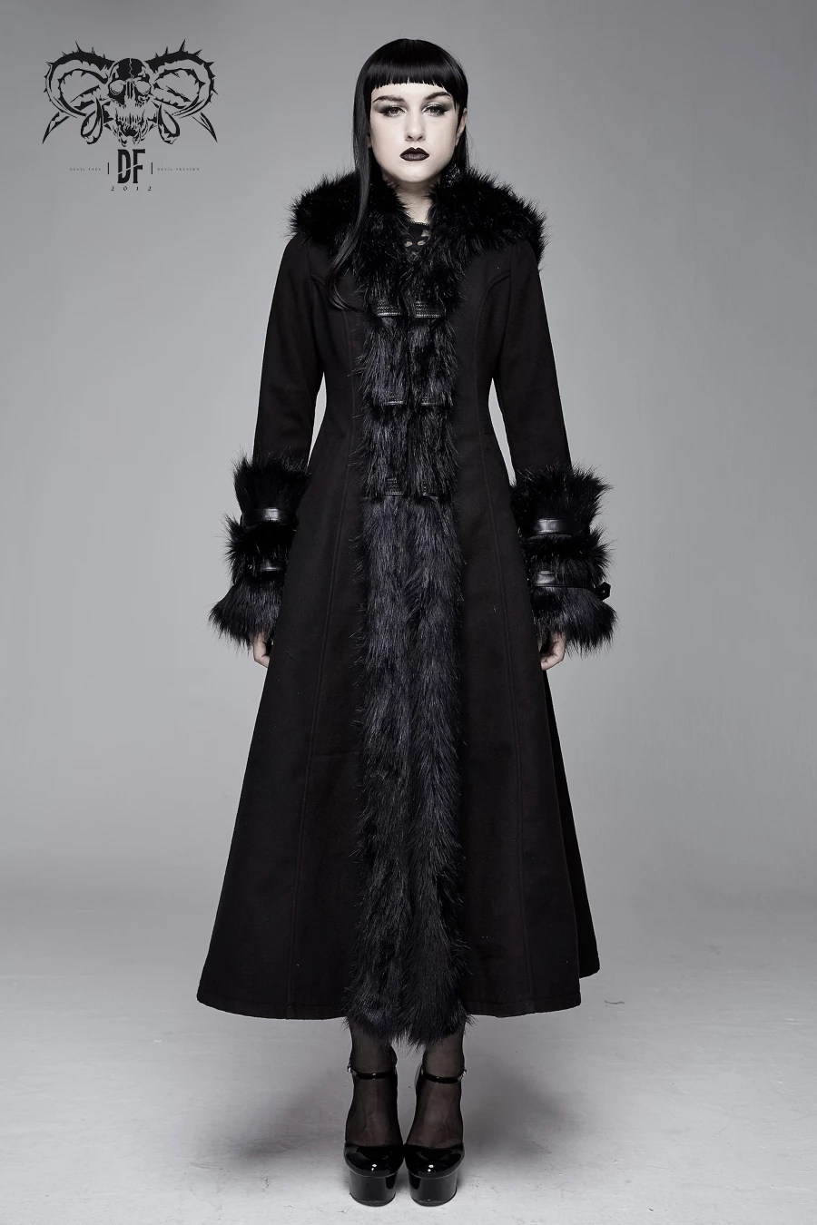 Long Manteau DEVIL FASHION 'black Sirena' 3 Long Manteau DEVIL FASHION 'black Sirena'