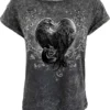 T-shirt Gothique SPIRAL 'Raven Heart' -DISCOBOLE Soldes d085f769 900