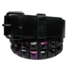 Ceinture Clous Pyramide Noir Et Violet -DISCOBOLE Soldes d088
