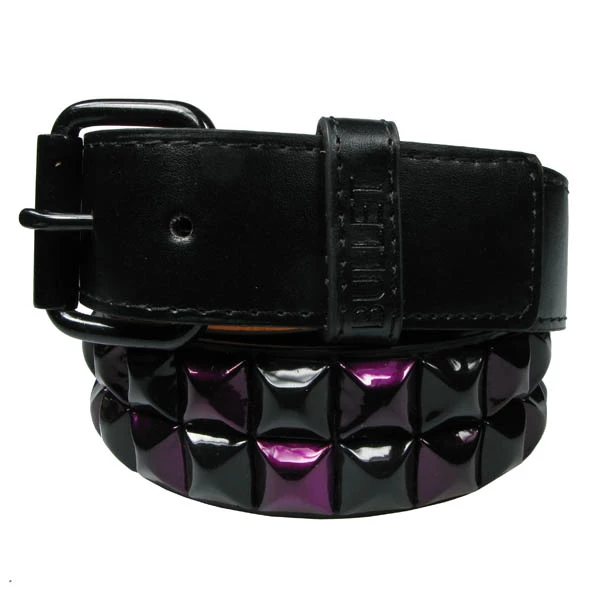 Ceinture Clous Pyramide Noir Et Violet 3 Ceinture Clous Pyramide Noir Et Violet