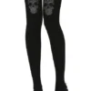 Collants Gothiques Opaques 'strass Skull' -DISCOBOLE Soldes diamante skull on knee tights high res