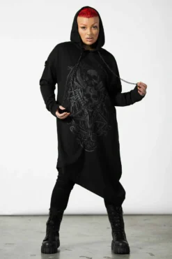 Pull Capuche Oversize KILLSTAR 'dispare' -DISCOBOLE Soldes dispare asymmetrical hoodie c x1600 900