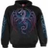 Sweat Capuche Dark Wear SPIRAL 'dragon Borne' -DISCOBOLE Soldes dragon borne sweatshirt gothique noir avec capuche 900